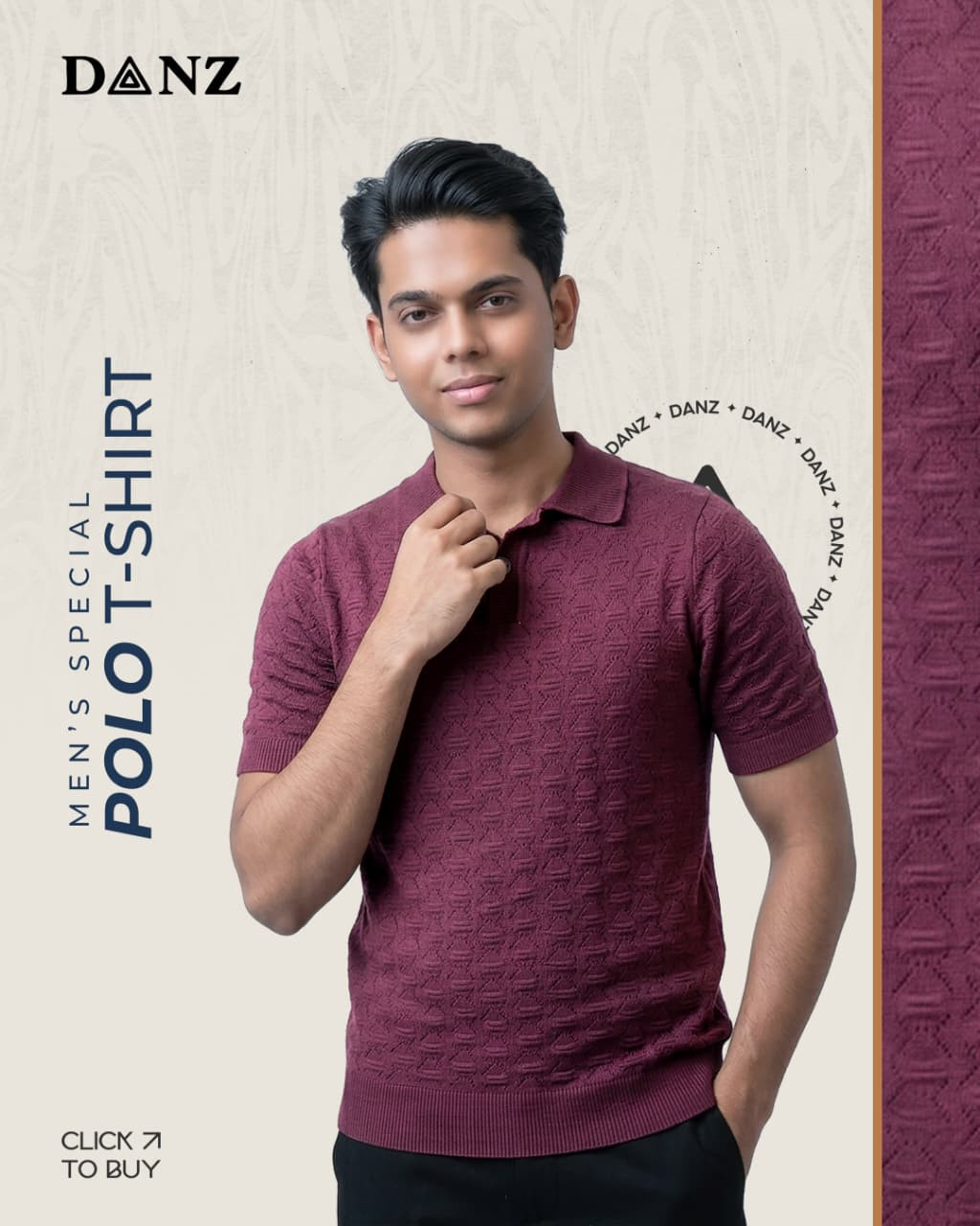 Textured Knit Polo